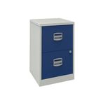 A4 Homefiler 2 Drawer Grey/Blue