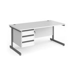 Contract 25 cant straight desk 3d ped