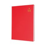 Collins A5 Desk Diary Wtv Red 2025