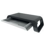 Contour Aqua Monitor Stand Drawer Blk