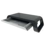 Contour Aqua Monitor Stand Drawer Blk