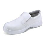 Micro Fibre Slip-On S2 Shoe Wht 5