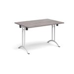 Rect folding leg table with curved feet