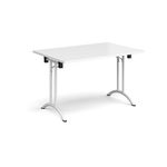 Rect folding leg table with curved feet