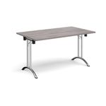 Rect folding leg table with curved feet