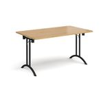 Rect folding leg table with curved feet