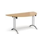 Semi circ folding leg table curved feet