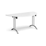 Semi circ folding leg table curved feet