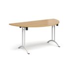 Semi circ folding leg table curved feet