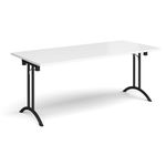 Rect folding leg table with curved feet