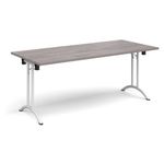 Rect folding leg table with curved feet