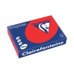 Trophee Card A4 Coral Red Pk250