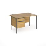 Contract 25 H-Frame straight desk 2d ped