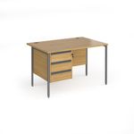 Contract 25 H-Frame straight desk 3d ped