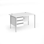 Contract 25 H-Frame straight desk 3d ped