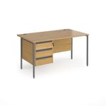 Contract 25 H-Frame straight desk 3d ped