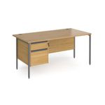 Contract 25 H-Frame straight desk 2d ped