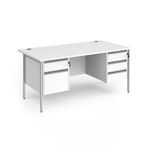 Contract 25 H-Frame desk 2&3d ped