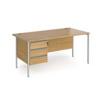 Contract 25 H-Frame straight desk 3d ped