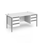 Contract 25 H-Frame desk 3&3d ped