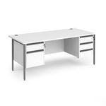 Contract 25 H-Frame desk 2&3d ped