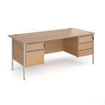 Contract 25 H-Frame desk 2&3d ped