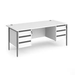 Contract 25 H-Frame desk 3&3d ped