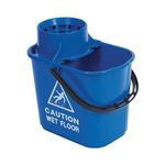 Mop Bucket Wringer 15Lt Blue Sm15Bl