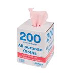 Antibacterial Cloths Roll Red Pk200