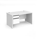 Contract 25 panel straight desk 2d ped