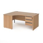 Contract 25 panel leg LH erg desk 3d ped