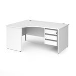 Contract 25 panel leg LH erg desk 3d ped