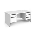 Contract 25 panel straight desk 2&3d ped