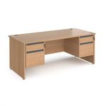 Contract 25 panel straight desk 2&2d ped