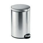 Durable Round Ssteel Pedal Bin 12L