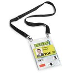 Durable Name Badge With Necklace Pk10