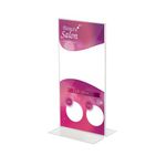 Deflecto 1/3 A4 Stand Up Sign Holder Clr