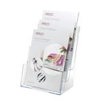 Literature Holder A4 3Tier Clear 77301