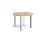 Circular radial leg meeting table