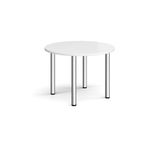 Circular radial leg meeting table