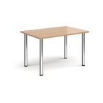 Rectangular radial leg meeting table