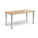 Rectangular radial leg meeting table