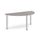 Semi circular radial leg meeting table