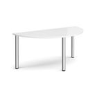 Semi circular radial leg meeting table