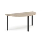 Semi circular radial leg meeting table