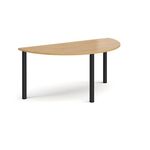 Semi circular radial leg meeting table