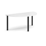 Semi circular radial leg meeting table