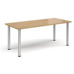 Rectangular radial leg meeting table