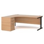 Maestro 25 Left Hand Ergo Desk With Ped
