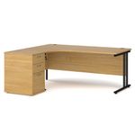 Maestro 25 Left Hand Ergo Desk With Ped
